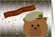 Welcome Home Brother! Army Ranger Beret Cap Bear card