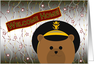 Welcome Home Brother! Army Officer Male Bear card