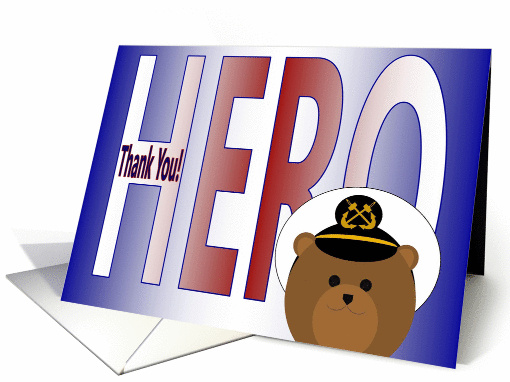 Thank You for Being My Hero - Husband - Navy Chief card (1087120)