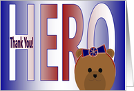 Thank You for Being My Hero - Wife - Bear card