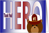 Thank You for Being My Hero - Grandpa - Bear card