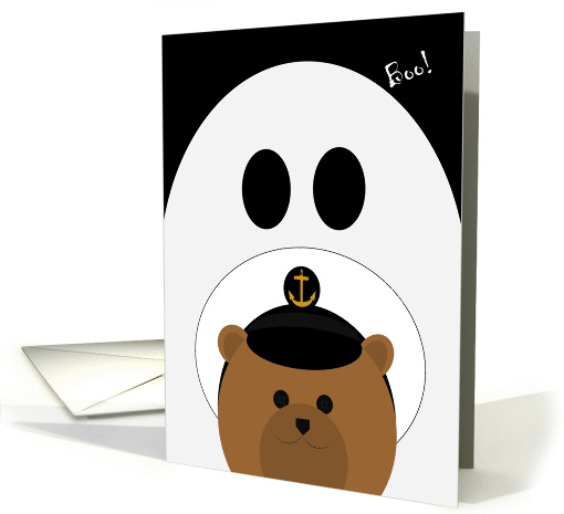 Halloween Card to Deployed Navy Enlisted/Male - Uniform Cap card