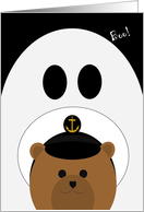 Halloween Card to Deployed Navy Enlisted/Male - Uniform Cap card