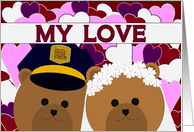 Love Sharing Our Lives/To Wife from Police Officer Husband card