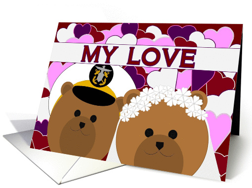 Love Sharing Our Lives/To Navy Officer Husband card (1147484)