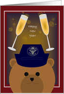 Happy New Year! To Air Force Enlisted - Female card