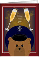 Happy New Year! To Air Force Officer - Male card
