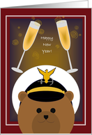 Happy New Year! To Coast Guard Officer - Male card