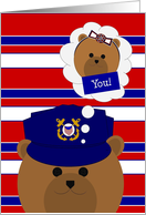 Coast Guardsman Thinking of Daughter card