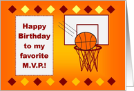 Happy Birthday my favorite M.V.P.! - basketball card