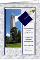 Bell Tower Graduation Congratulations card