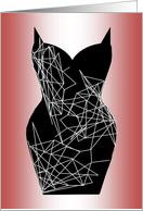 Web Covered Little Black Dress - Missing You Boyfriend card