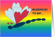 Valentine for Grandson, Dragon Fly Buzzing By card