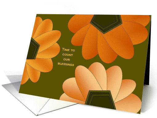Time to Count Our Blessings - Pumpkins Thanksgiving card (876622)