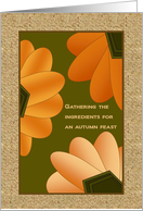 Gathering Ingredients for an Autumn Feast - Thanksgiving Card