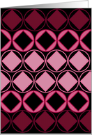 Sexy Implications Miss You - Pink and Black Geometric Design card