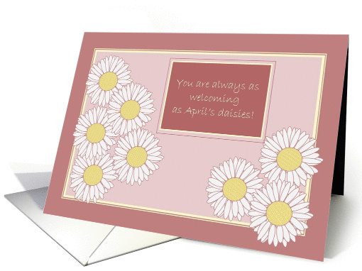 Welcoming April Daisies Birthday card (889315)