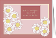Welcoming April Daisies Birthday Card