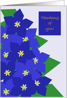 Thinking of You! Larkspur card