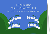 Thank You For Being a Guest Book Attendant - Lily of the Valley card