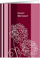 Happy January Birthday! - Fascinating January Carnation card