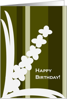 Happy August Birthday! - Gladiola Sincerity & Strength of Character card