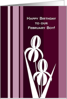 Happy Birthday to Our February Boy! Iris from All of Us card