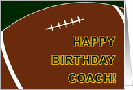 Football Coach Happy Birthday From Player card