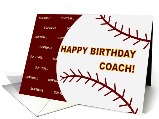 Happy Birthday Softball Coach From All of Us card (907341)
