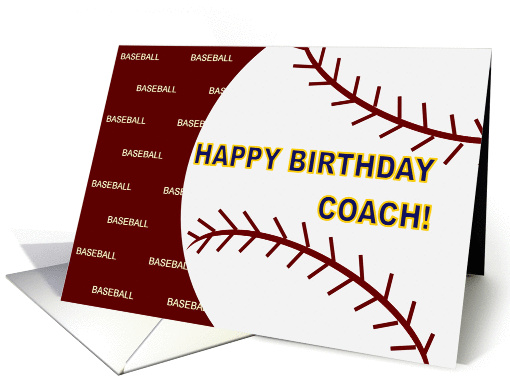 Happy Birthday Baseball Coach From All of Us card (907342)