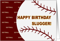 Softball Humor Happy Birthday! card