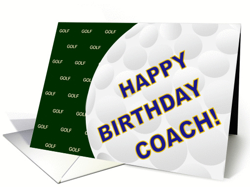 Golf Coach Happy Birthday From Player card (907364)