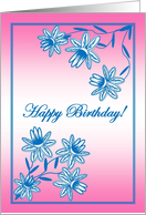 Jacobean Floral Design - Happy Birthday to Daughter In Law card