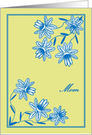 Jacobean Flowers Mother’s Day Card - Mom card
