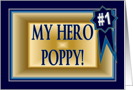 My Hero Poppy - Father’s Day Card for Grandpa/Grandfather card