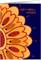 Cheerful Get Well Soon Dad - Talavera Like Flower card