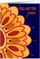 Cheerful Feel Better Soon Aunt - Talavera Like Flower card