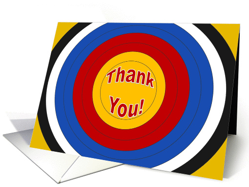 Goal = Thank You - Colorful Target Thank You for Helping You Move card