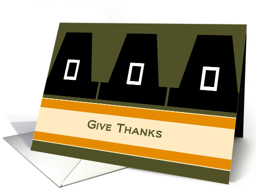 Give Thanks! - Pilgrim Hat Thanksgiving Card for Friend card (955549)