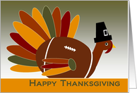 Happy Thanksgiving from All of Us, Pilgrim Football Turkey card