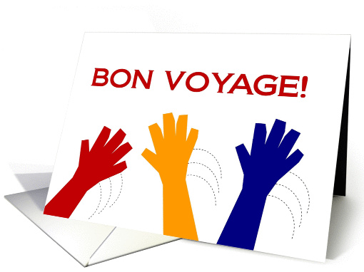 Bon Voyage! Waving Hands card (958667)