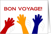 Bon Voyage! Waving Hands card