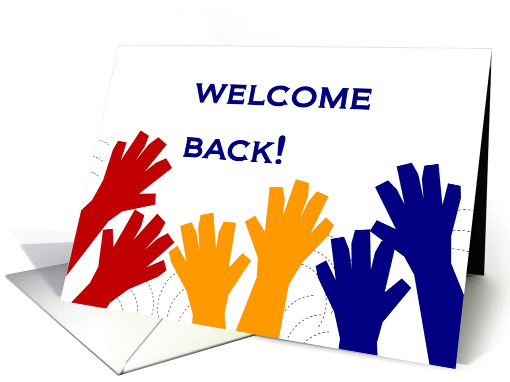 Welcome Back from the Hospital ! Waving Hands! card (958695)