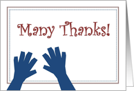 Many Thanks! - Helping Hands for Pet Sitter card