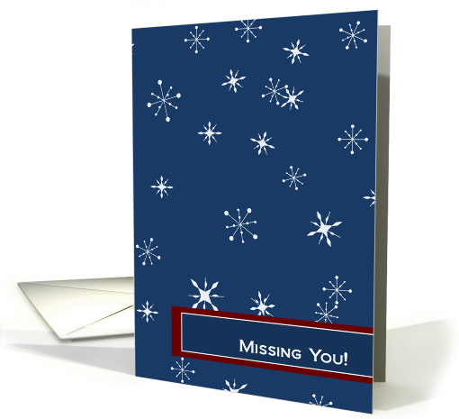 Snow Falling Makes My Mind Wanders to You - Missing You Military card