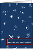 Snow Falling Makes My Mind Wander to You - Missing Military Girlfriend card