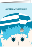 Jack Frost Frozen with Excitement - End of Chemotherapy Congrats card
