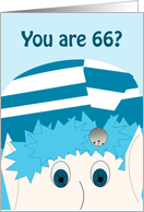 Happy 66TH Birthday - Frozen in Disbelief Jack Frost card