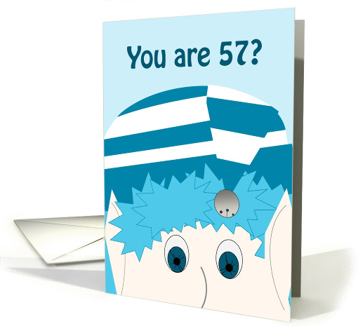 Happy 57TH Birthday - Frozen in Disbelief Jack Frost card (998235)