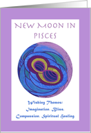 New Moon in Pisces Wishing Themes card